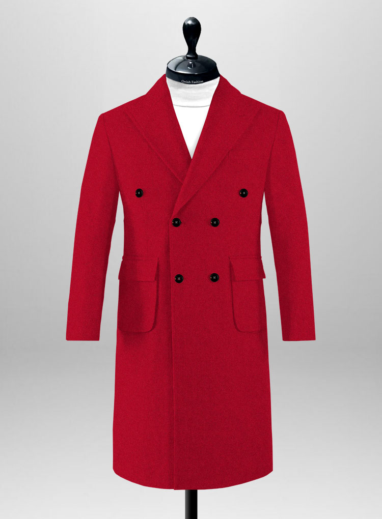Red Statement Tweed Overcoat