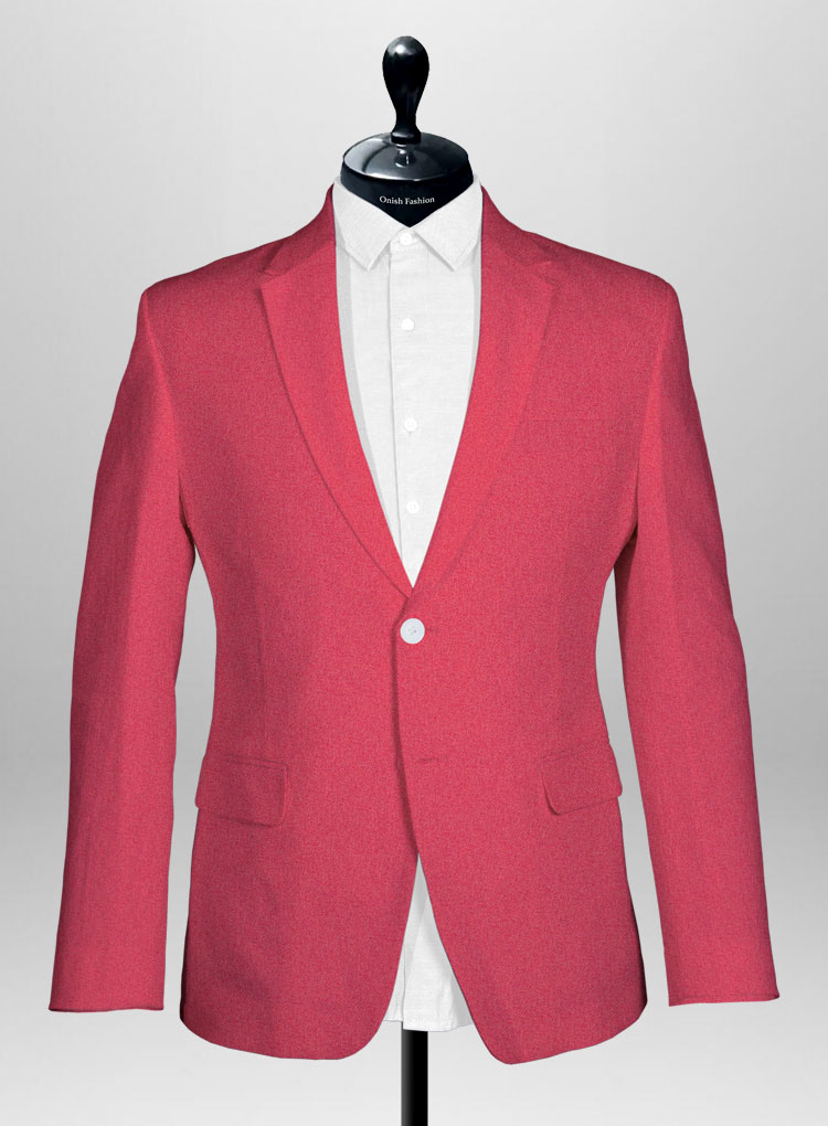 Elegance Light Coral Pink Tweed Jacket